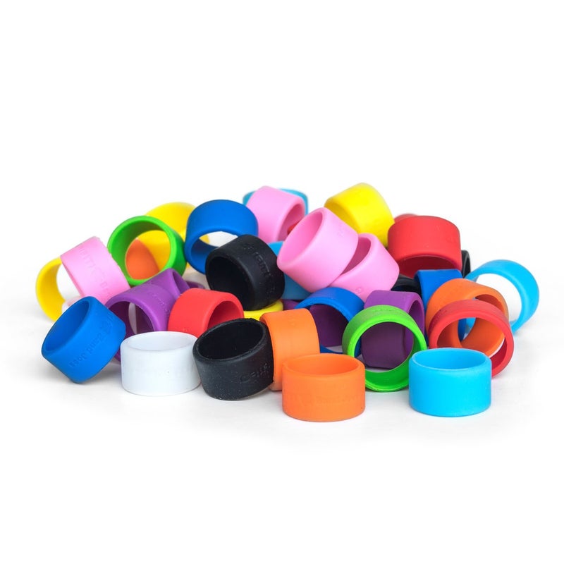 GRIFITI Band Joes 1.25 x .5 Inch, 2.5" Circumference, 0.8" Diameter 20 Assorted Colors, Pack Office, Magic, Ring, Pen, Art, Cooking, Wrapping, Cord Wraps, Longer Lasting Silicone Rubber Bands Mini Small Strong Colorful Rubberbands Elastic Siliconebands - Image 3